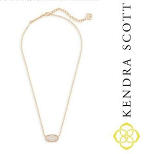 KENDRA SCOTT Rose Gold Iridescent Necklace
